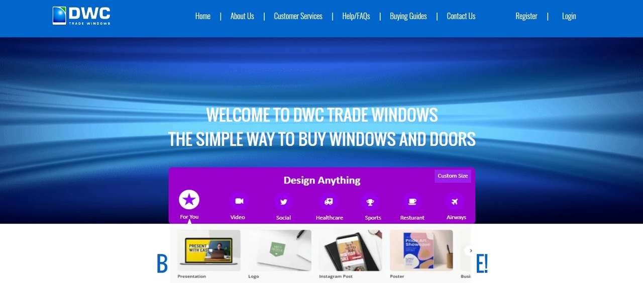 Website with two design